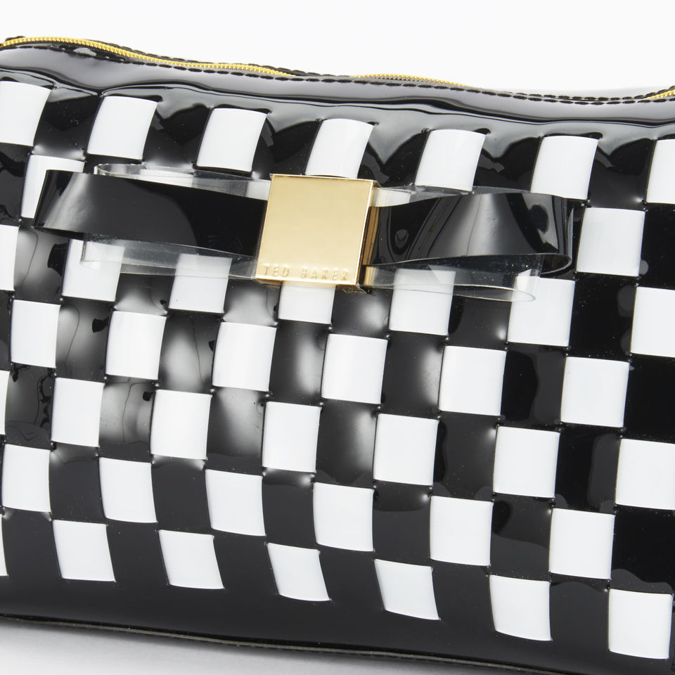 Ted Baker Hallor Woven Large Wash Bag - Black and White