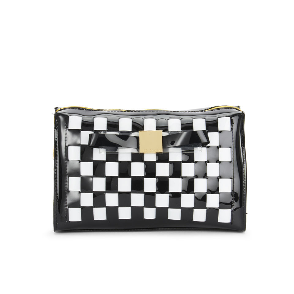 Ted Baker Hallor Woven Large Wash Bag - Black and White