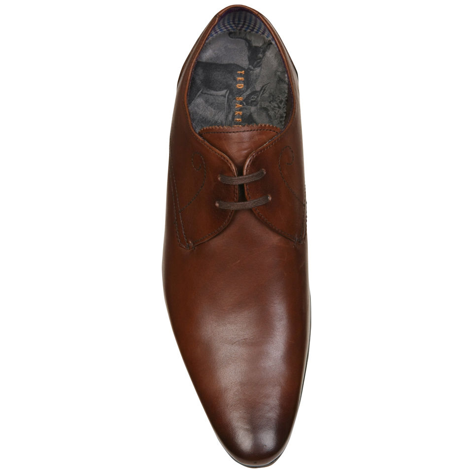 Ted Baker Men s Patrii Leather Pointed Deby Shoes Brown Allsole