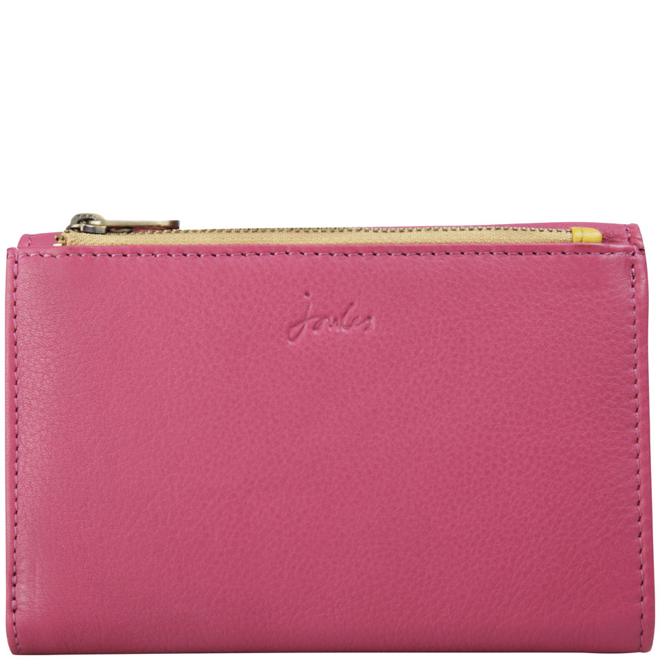 Joules Finchley Leather Purse - Dark Pink