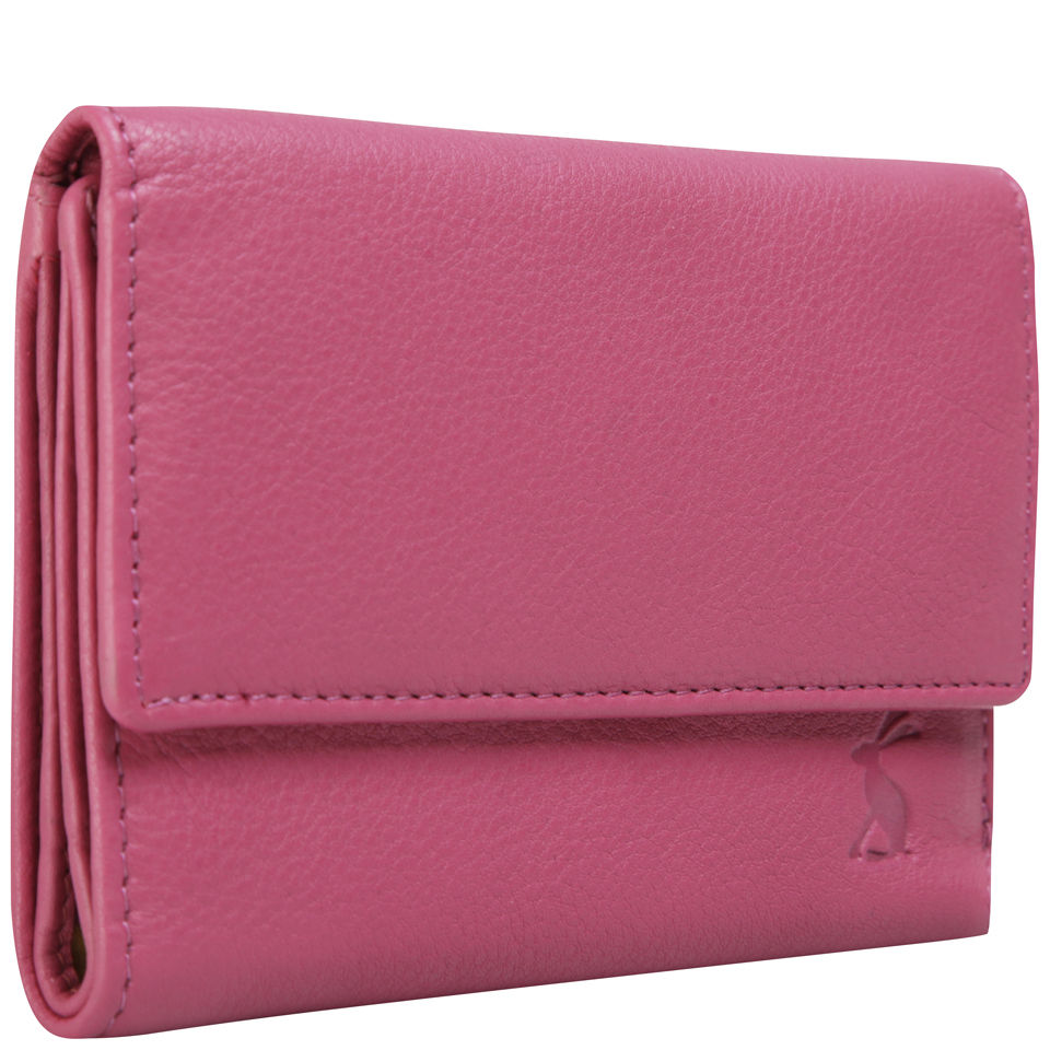 Joules Finchley Leather Purse - Dark Pink