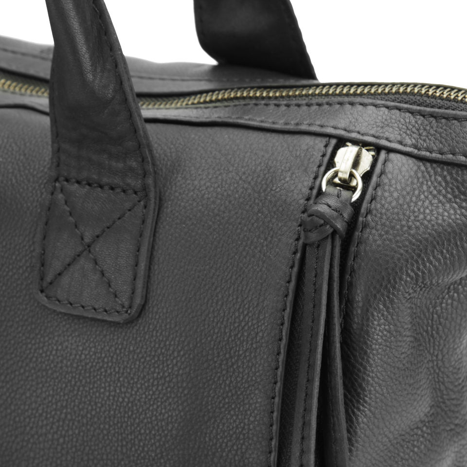 Markberg Henriette Women's Wing Zip Leather Tote Bag - Black