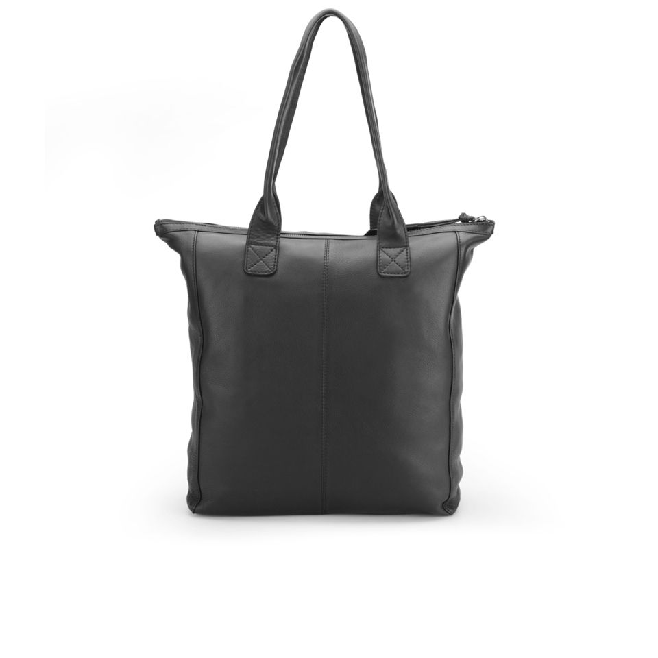 Markberg Henriette Women's Wing Zip Leather Tote Bag - Black