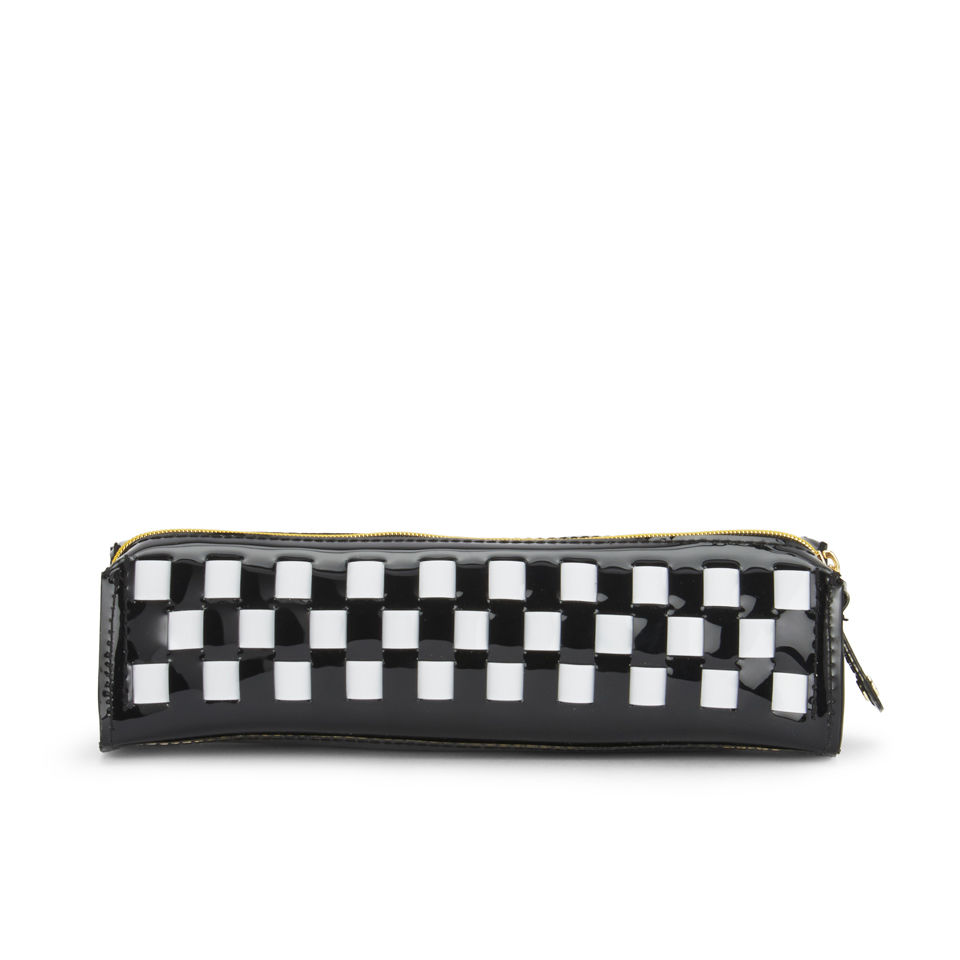 Ted Baker Himlop Woven Pencil Case - Black and white