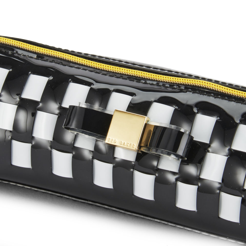 Ted Baker Himlop Woven Pencil Case Black and white