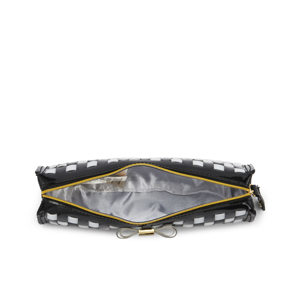 Ted Baker Himlop Woven Pencil Case - Black and white