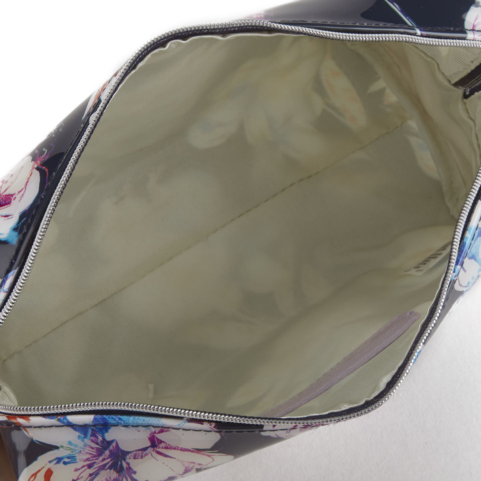 French Connection Women's Printed Plastic Cosmetic Bag - Black/Multi