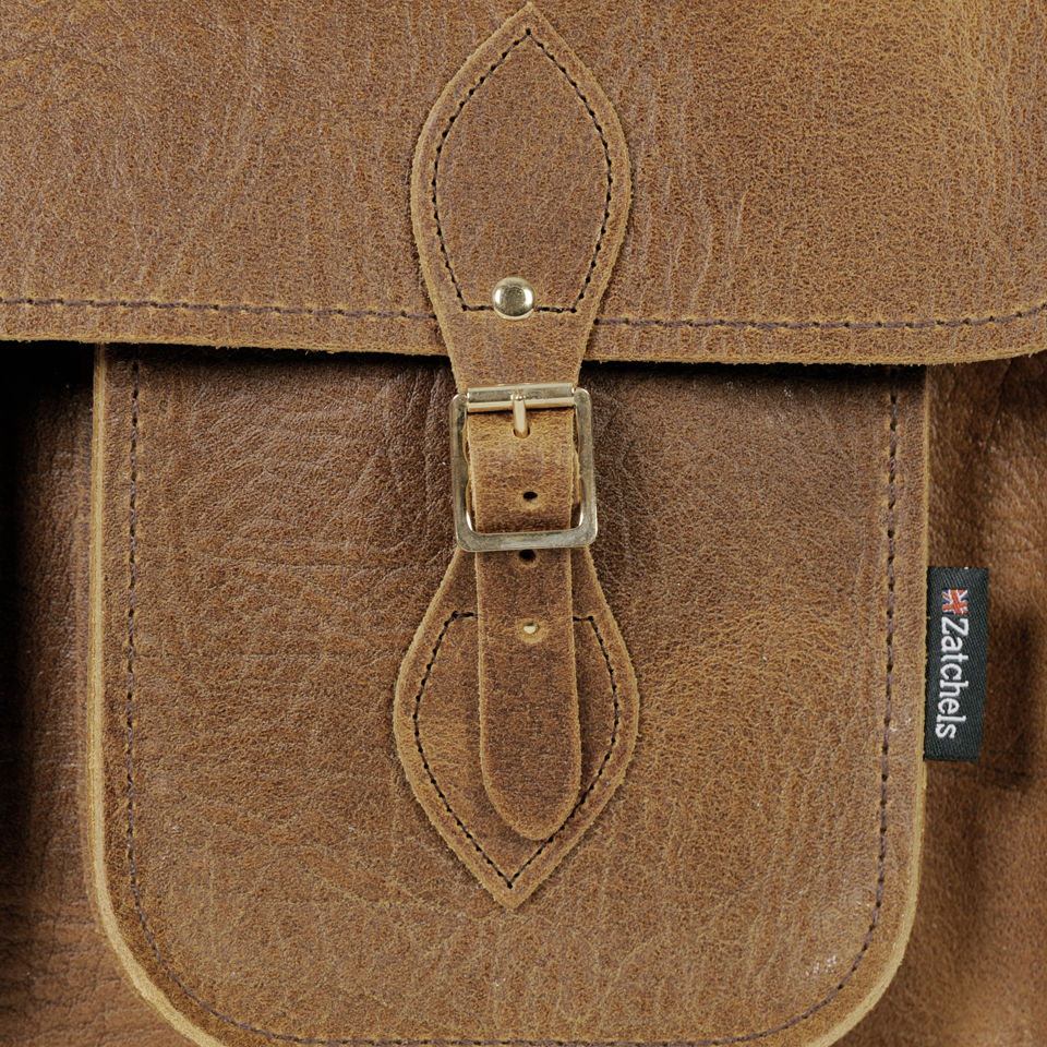 Zatchels 16 Inch Executive Leather Satchel - Tan