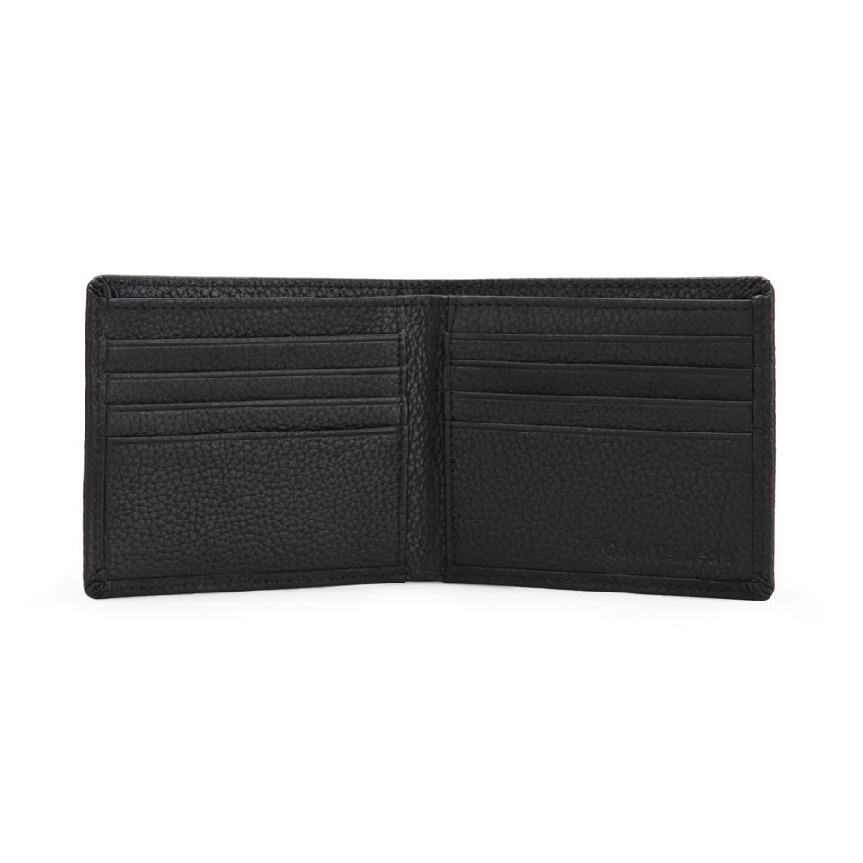 Calvin Klein Jeans Seal Slimfold 8cc Leather Wallet - Black