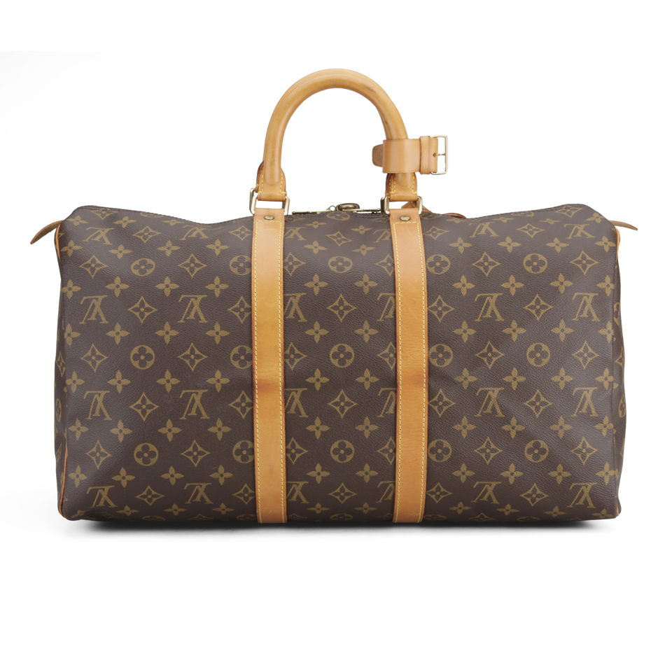 Louis Vuitton Vintage Leather Keepall 45 Holdall Brown