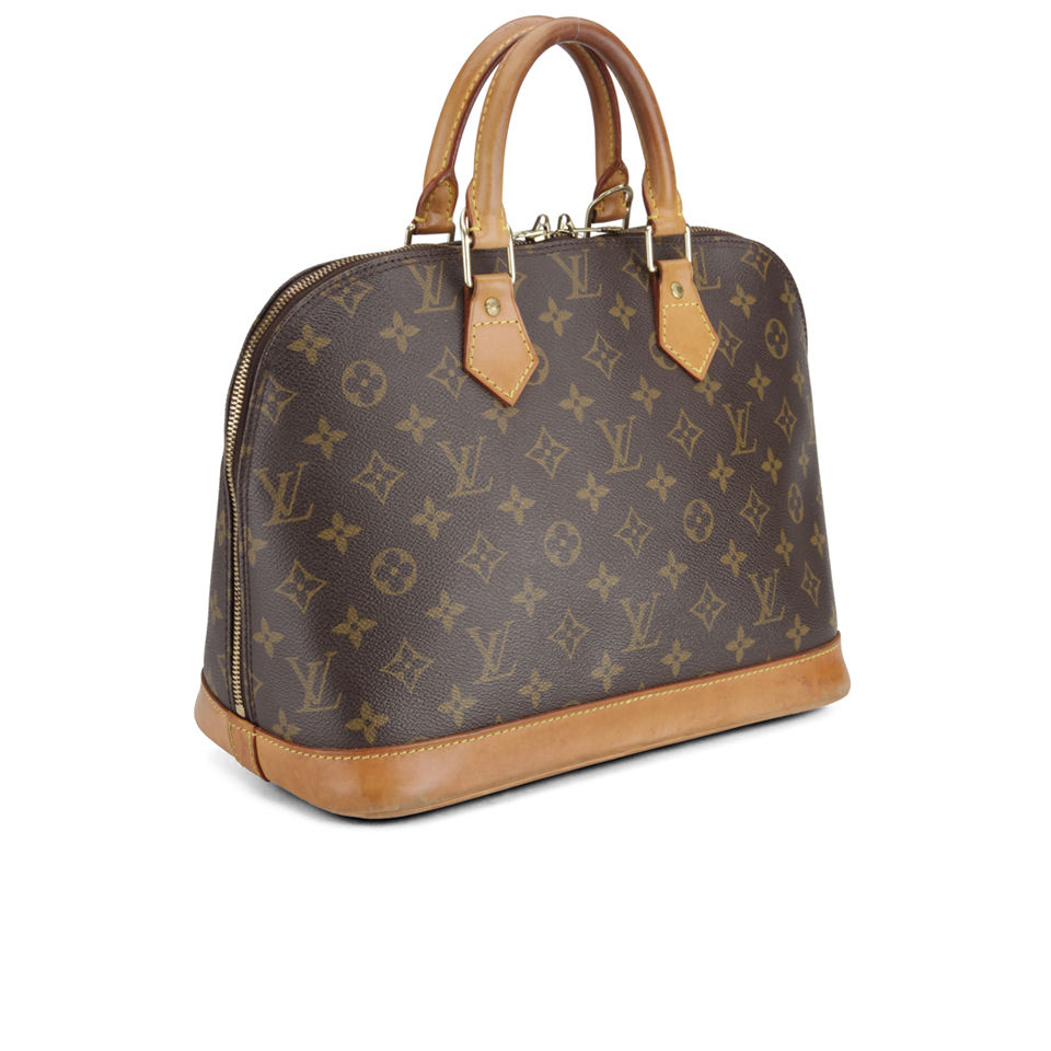 Louis Vuitton Vintage Leather Alma Bowler Bag - Brown