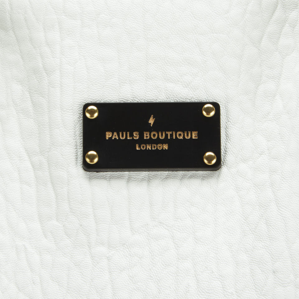 Paul's Boutique Stevie Classic Texture Zip Tote Bag - White