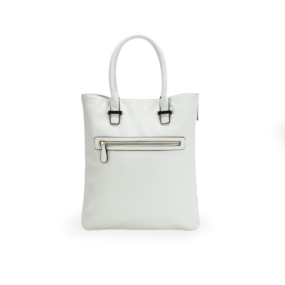 Paul's Boutique Stevie Classic Texture Zip Tote Bag - White