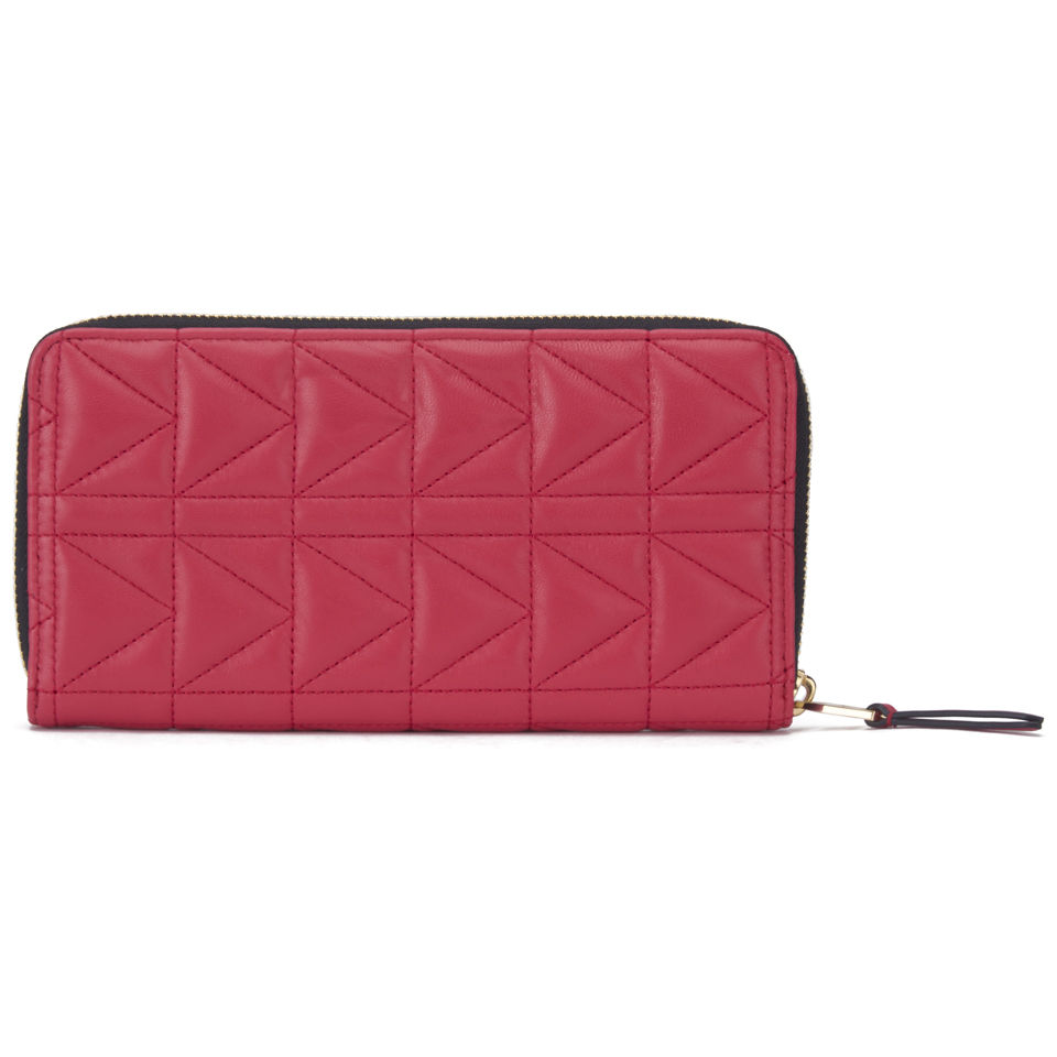 Karl Lagerfeld K/Kuilted Zip Around Wallet - Raspberry