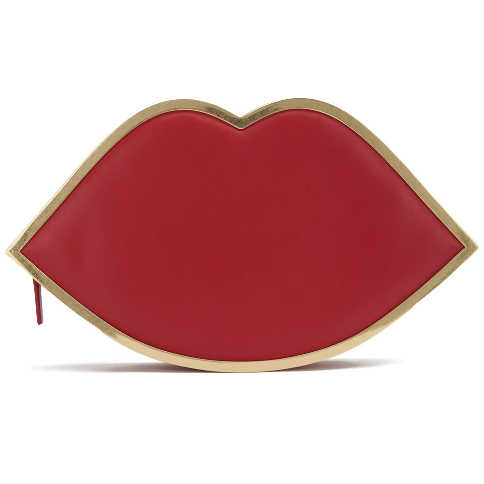 Lulu Guinness Women's New Larger Lips Clutch Bag - Red