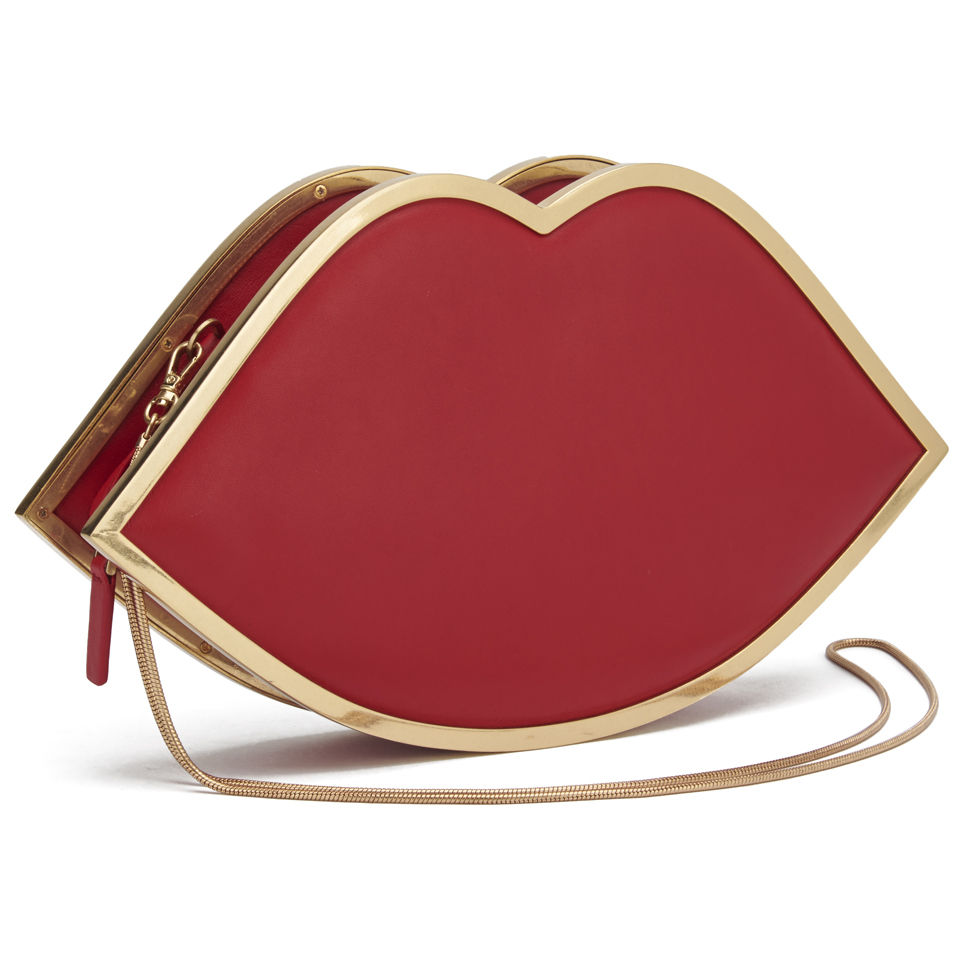 Lulu Guinness Women's New Larger Lips Clutch Bag - Red