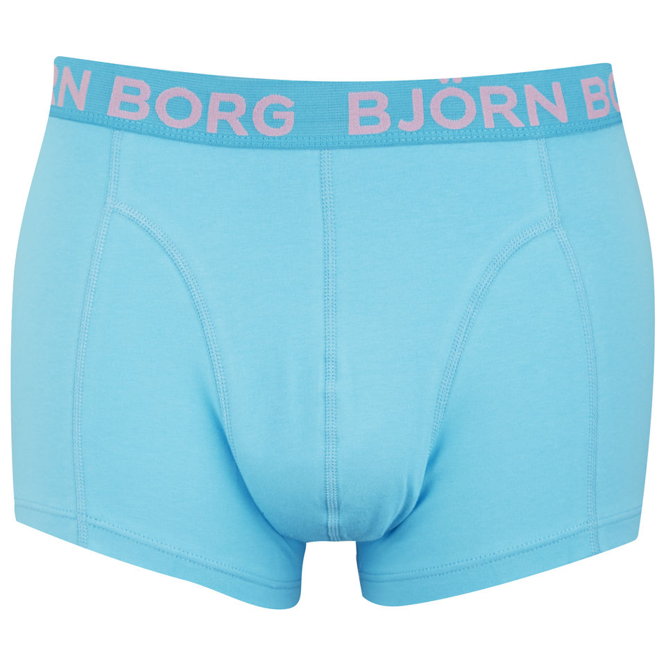 Bjorn Borg Seasonal Solids Men's 2 Pack Boxer Shorts - Blue Atoll