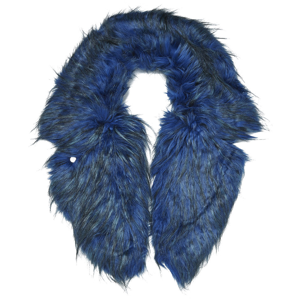 Urbancode Faux Fur Lapel Collar - Royal Blue