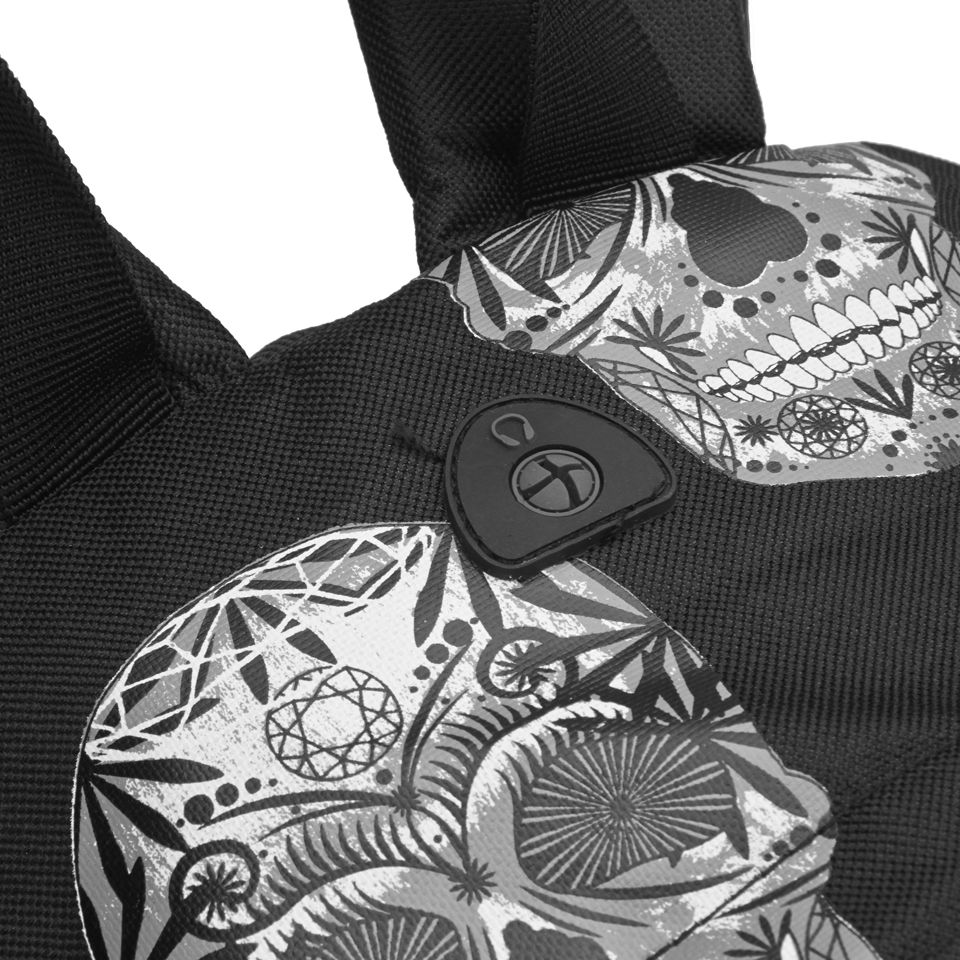 Mi-Pac Skulls Backpack by Eloise Roberts - Black