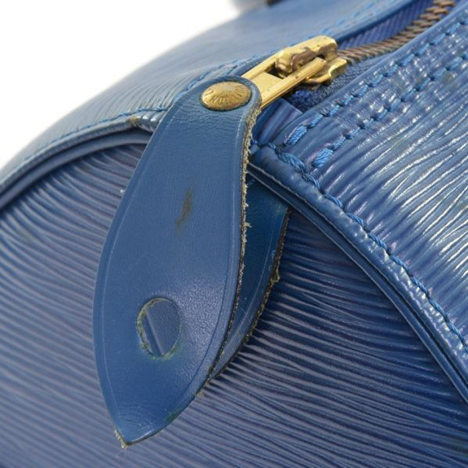 Louis Vuitton Vintage Blue Epi Leather Speedy 25 Bag