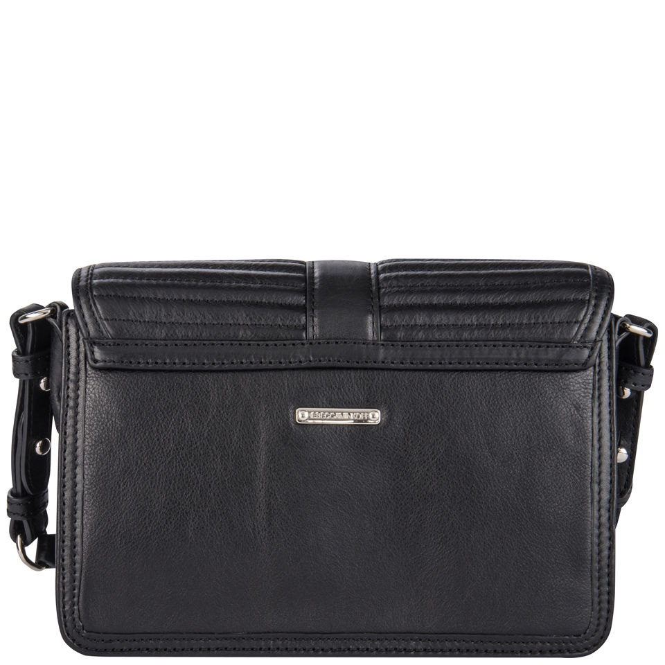 Rebecca Minkoff Hudson Leather Quilted Moto Mini Bag - Black