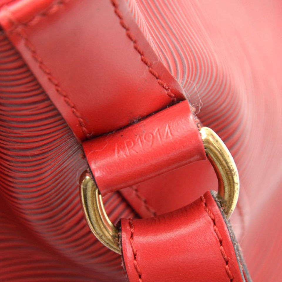Louis Vuitton Vintage Red Epi Leather Noe Petit Red Shoulder Bag