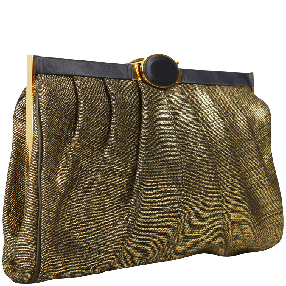 Wilbur & Gussie Exclusive to Harper's Bazaar Magnus Clutch - Black/Gold