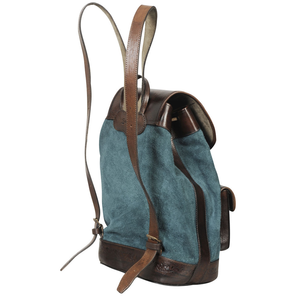 Beara Beara Mochata Leather Backpack - Aqua Green