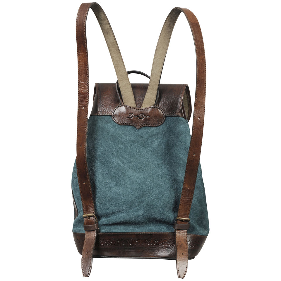 Beara Beara Mochata Leather Backpack - Aqua Green