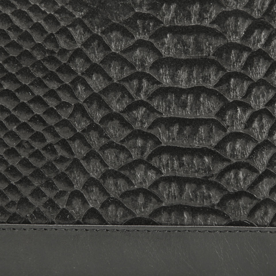 Markberg Women's Viola Zip Top Snake Leather Wallet - Black Snake