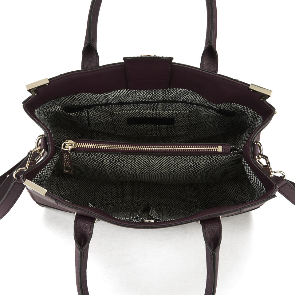 Rebecca Minkoff Amorous Leather Satchel - Black Cherry