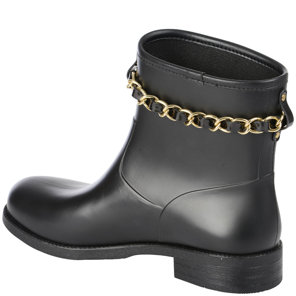 Love Moschino Women's Short Rain Boots - Black | Allsole