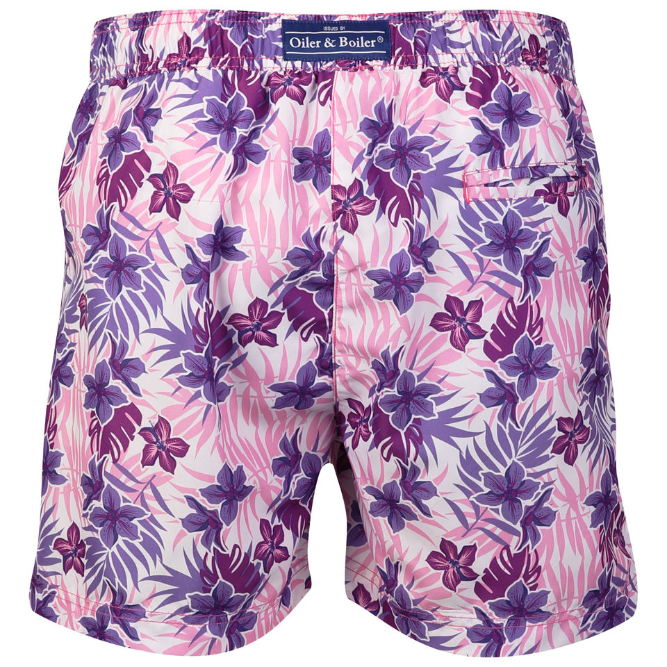 Oiler & Boiler Men's Classic Swim Short - Purple Floral