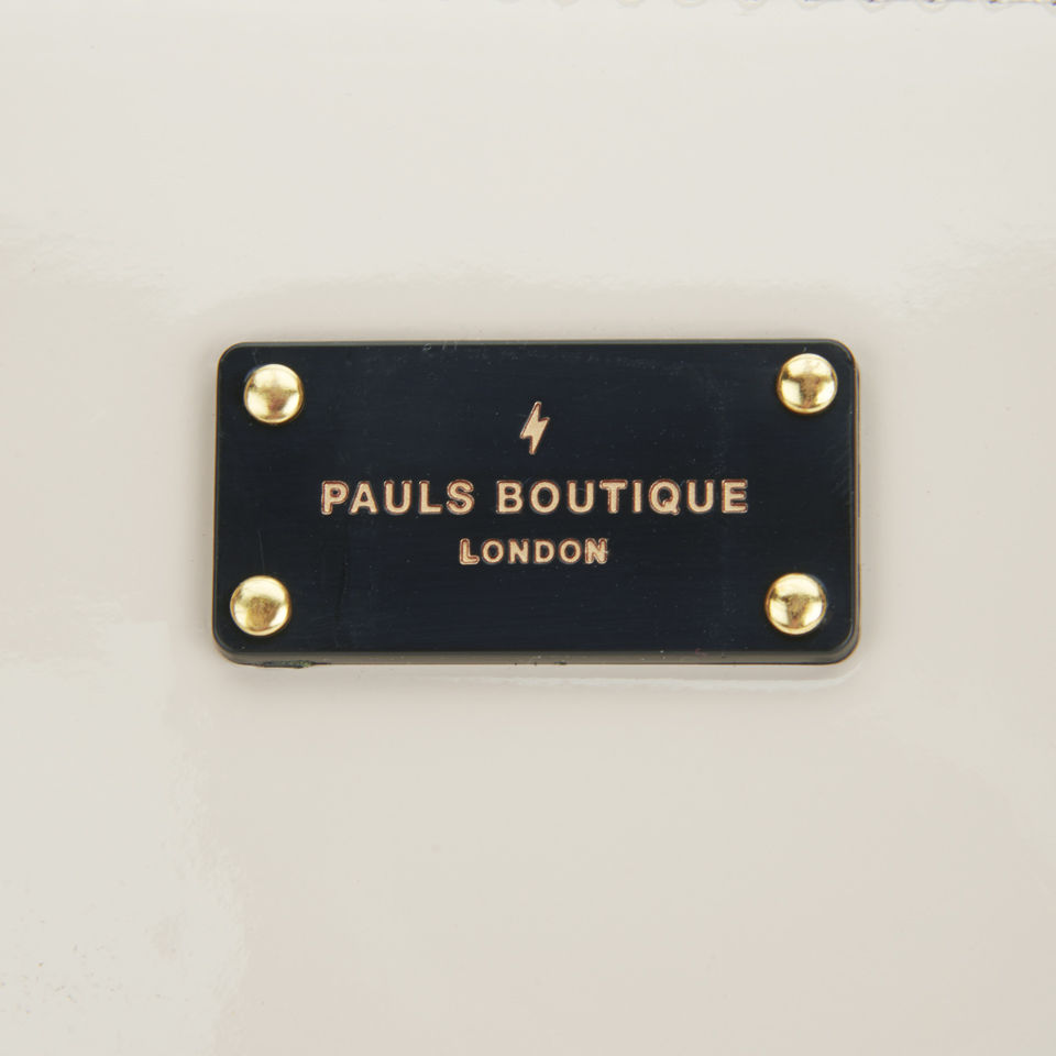 Paul's Boutique Maisy Patent Bowler Bag - Nude
