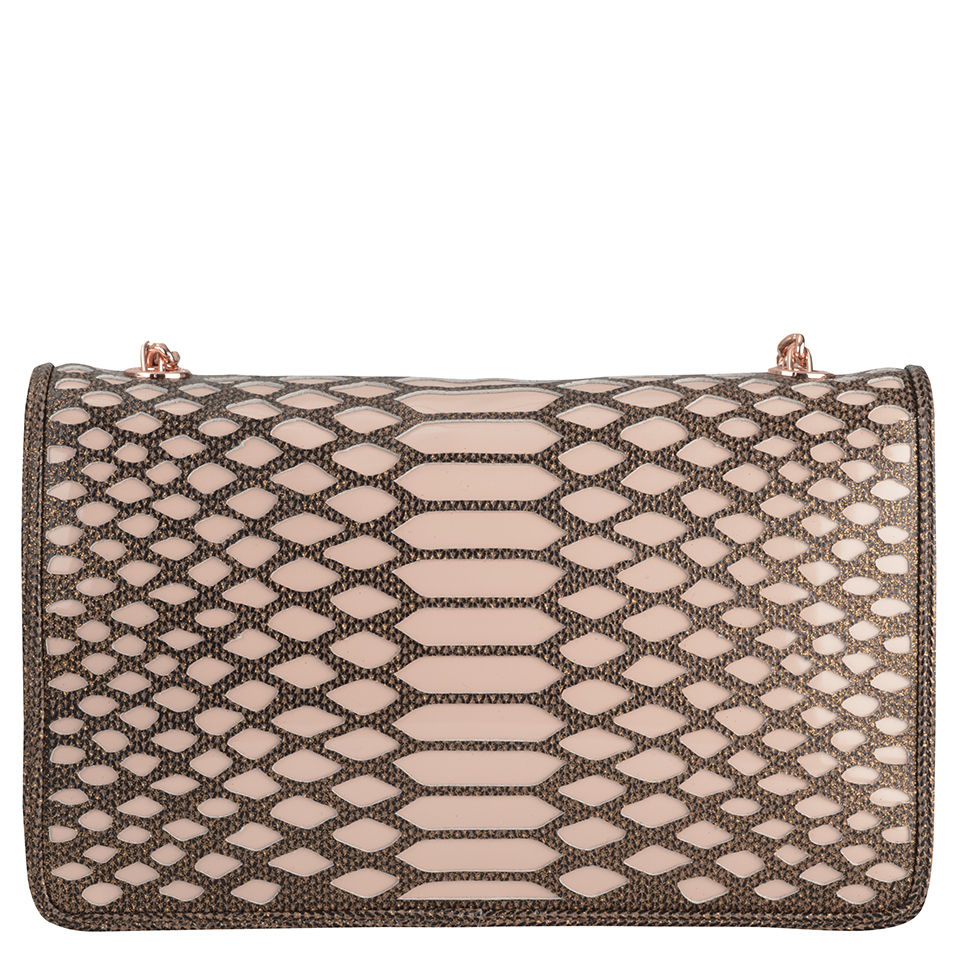 Ted Baker Women's Whirret Metallic Cut Out Leather Clutch - Bronze