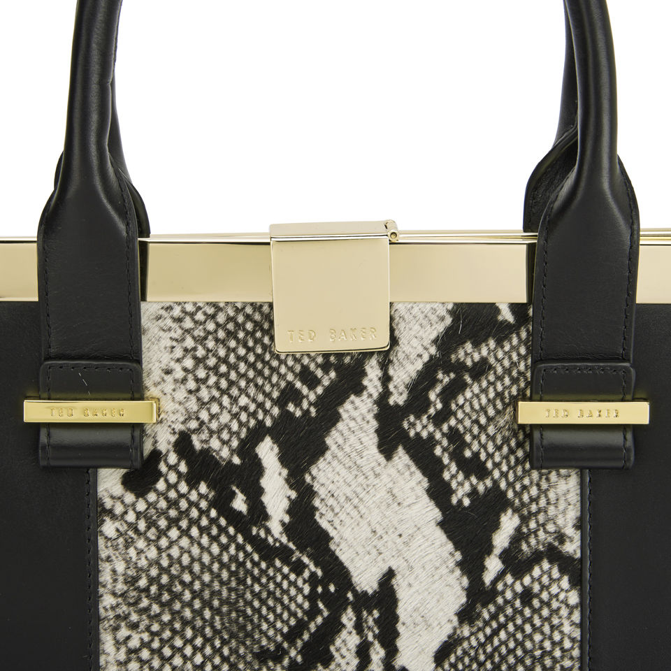 Ted Baker Women's Kitty Square Clasp Exotic Tote Bag - Black