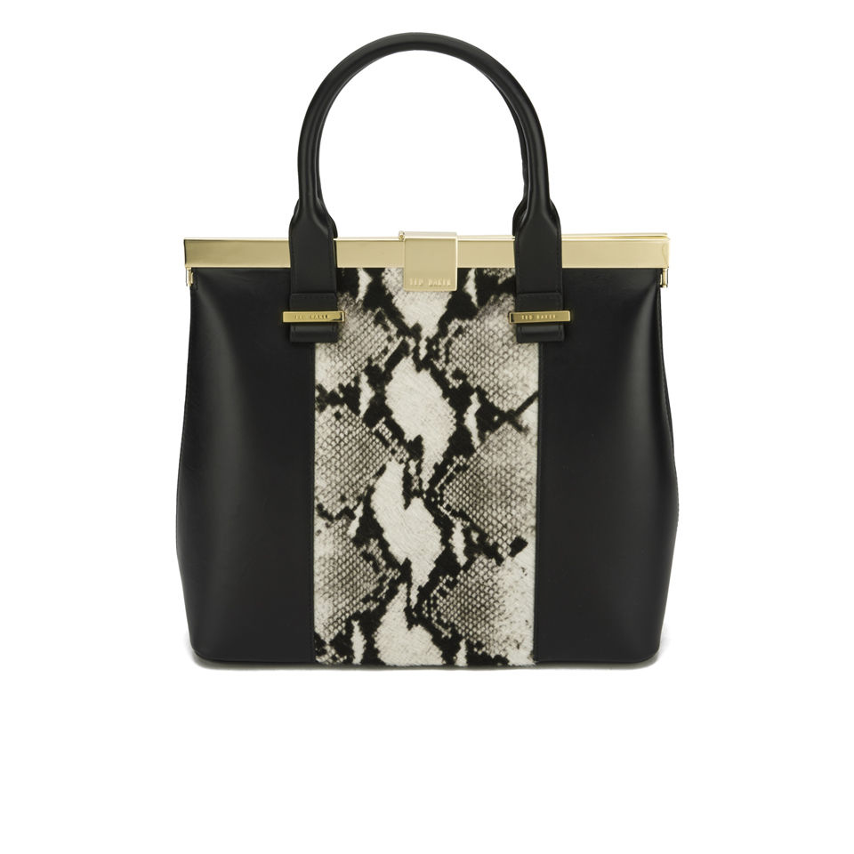 Ted Baker Women's Kitty Square Clasp Exotic Tote Bag - Black