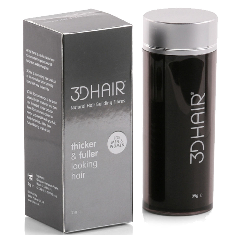 3D Hair Loss Fibres for Thinning Hair - Black (35g)