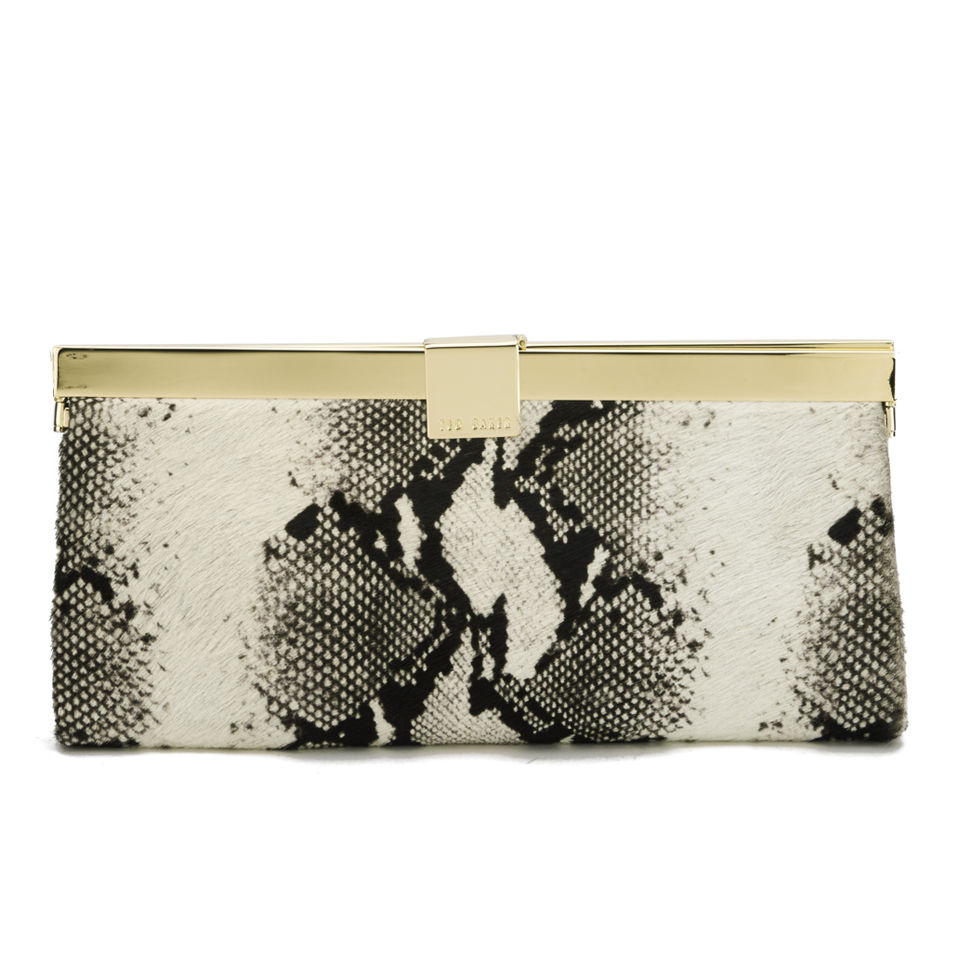 Ted Baker Women's Kamilla Square Clasp Exotic Clutch Bag - Black