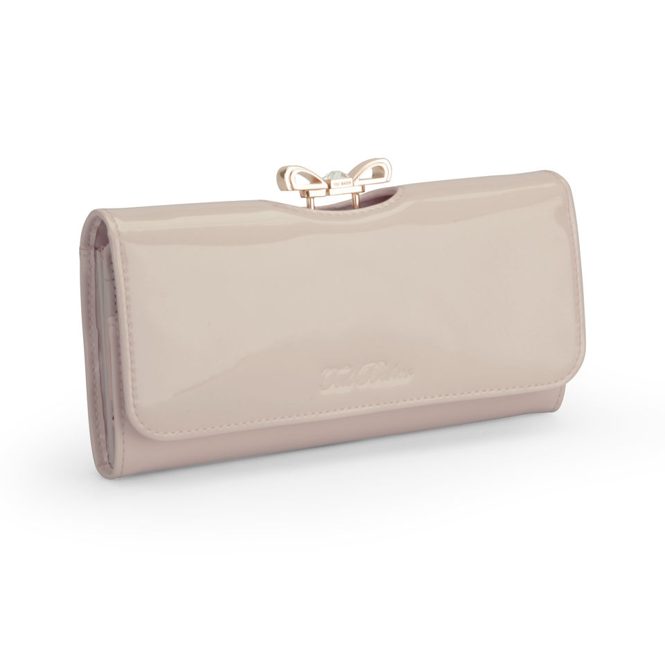 Ted Baker Lindar Crystal Bow Bobble Leather Purse - Nude Pink