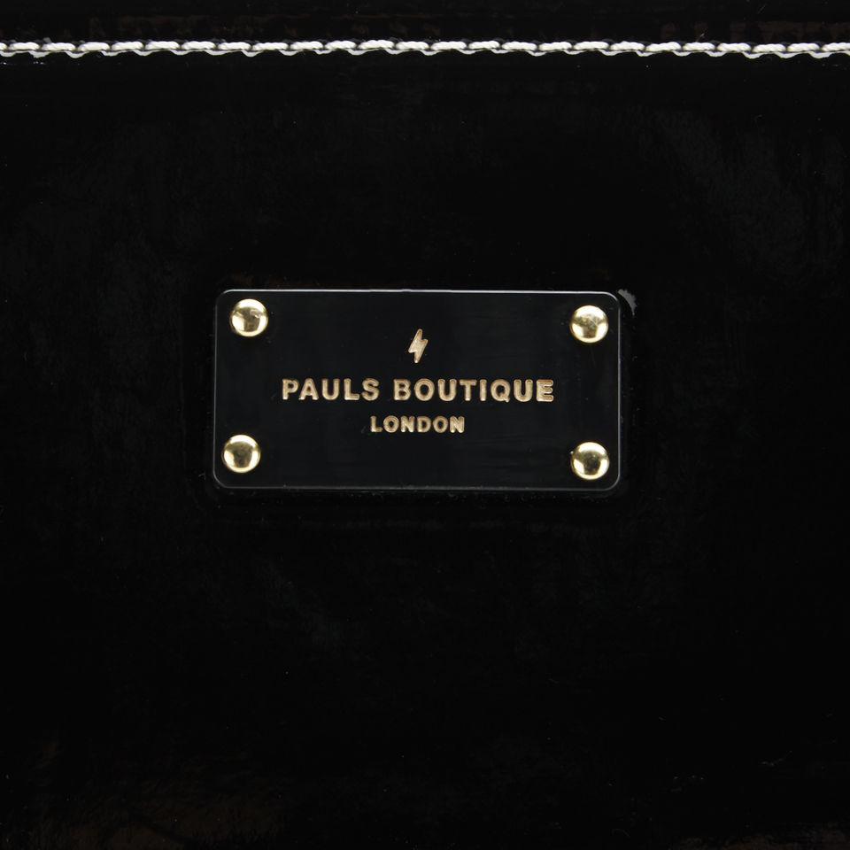 Paul's Boutique Maisy Patent Bowler Bag - Black