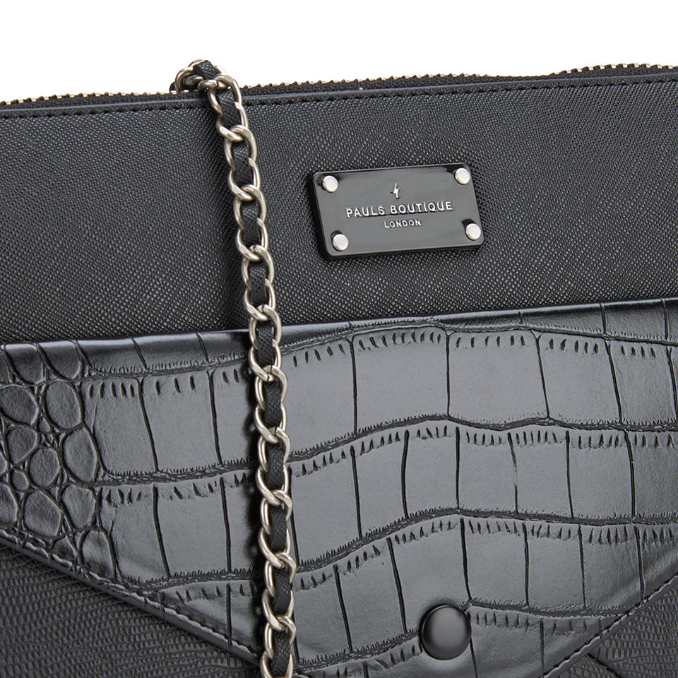 Paul's Boutique Lilly Snake Colour Block Cross Body Bag - Black