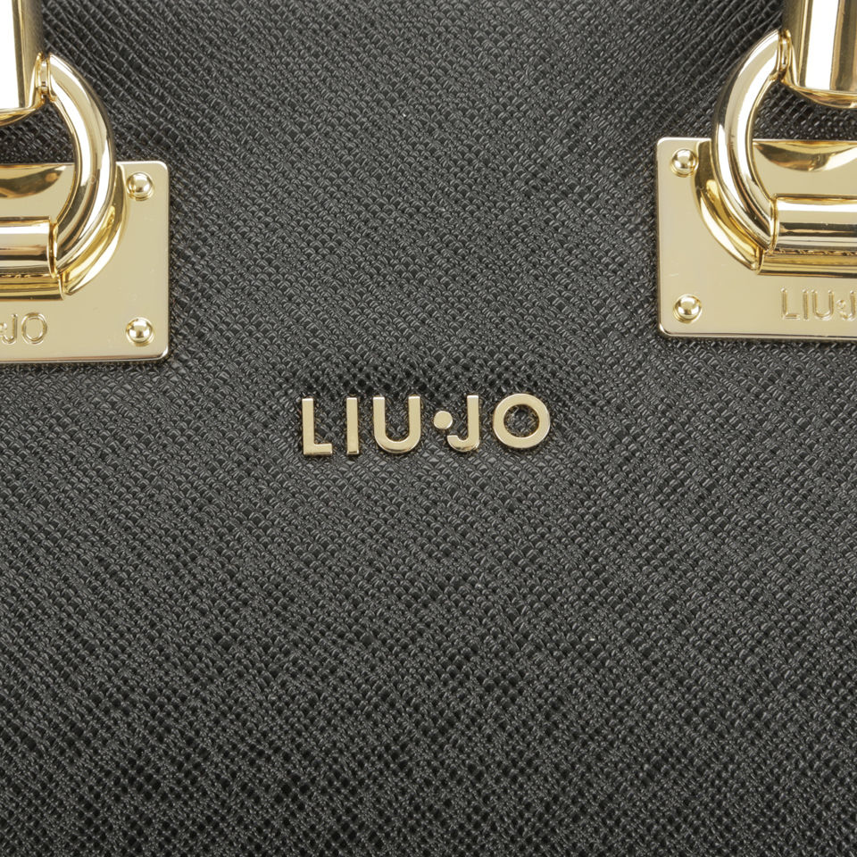 Liu Jo Anna Medium Plait Strap Bowler Bag - Black