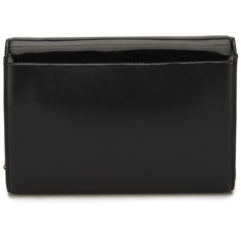Ted Baker Women's Evana Leather Cross Body Crystal Bow Clutch - Black