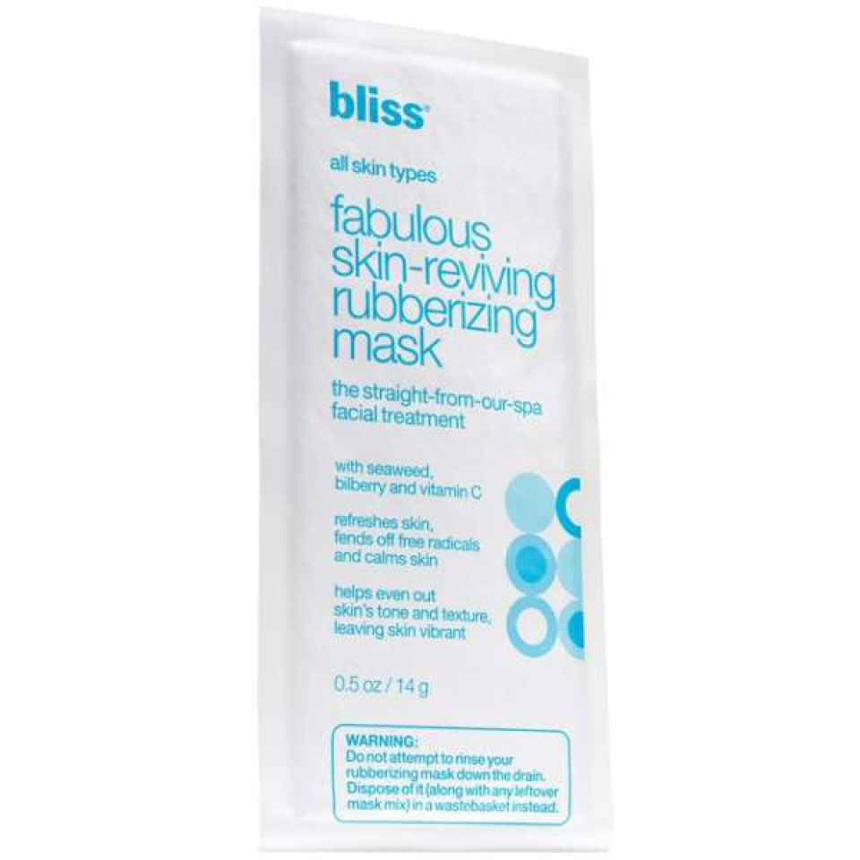 bliss Fabulous Skin-Reviving Rubberizing Mask 6 pack