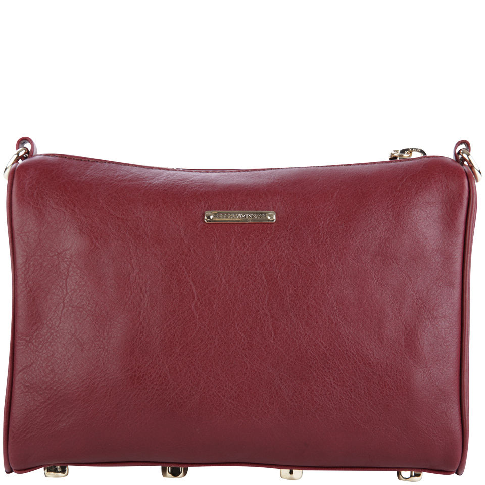 Rebecca Minkoff Mini 5 Zip Leather Clutch - Port