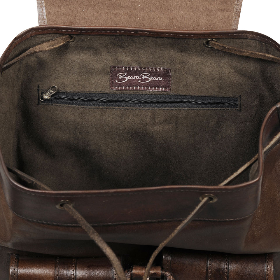 Beara Beara Santa Cruz Leather Backpack - Brown