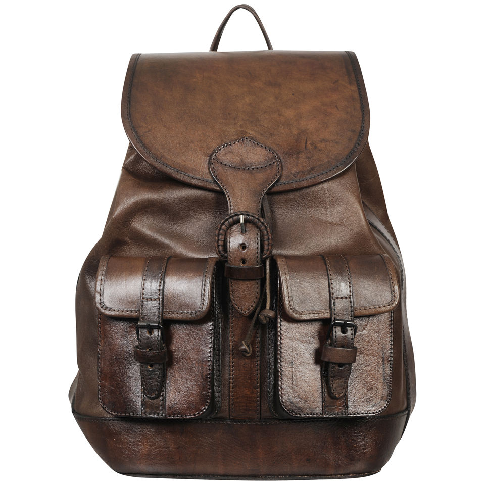 Beara Beara Santa Cruz Leather Backpack - Brown