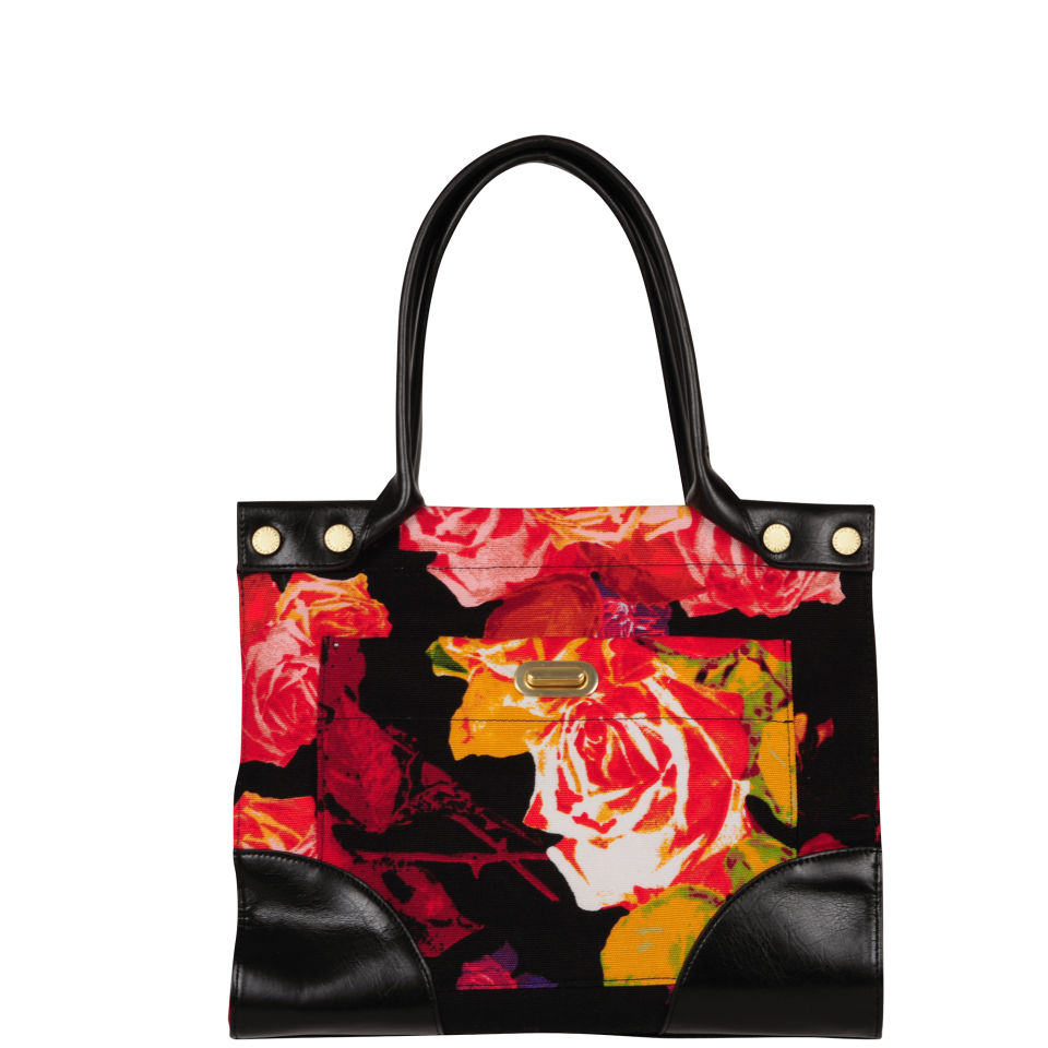 Ted Baker Elaine Primrose Print Canvas Tote W/Pu Trim - Multi
