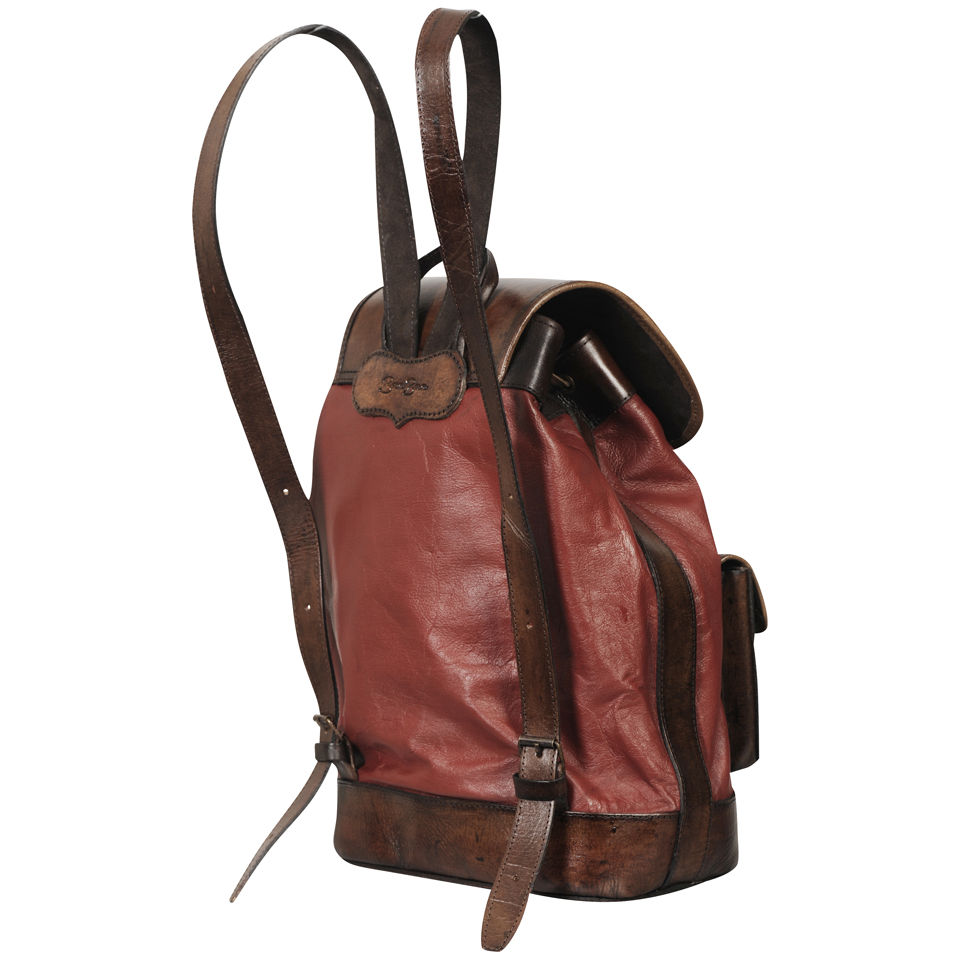 Beara Beara Santa Cruz Leather Backpack - Red